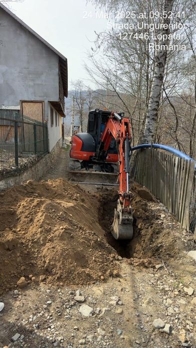 Inchiriere mini excavator 5tone - alimentare apa, gaz, canal, etc