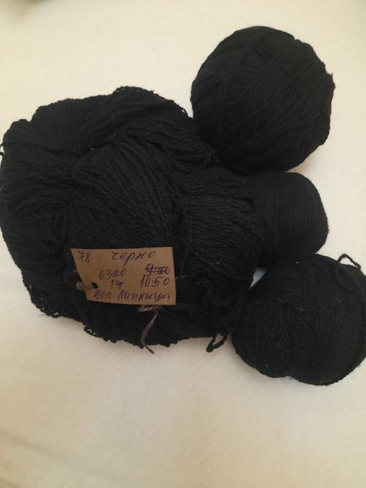 вълнена прежда черна,рибарско тире