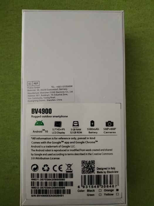 Vând telefon Blackview 4900