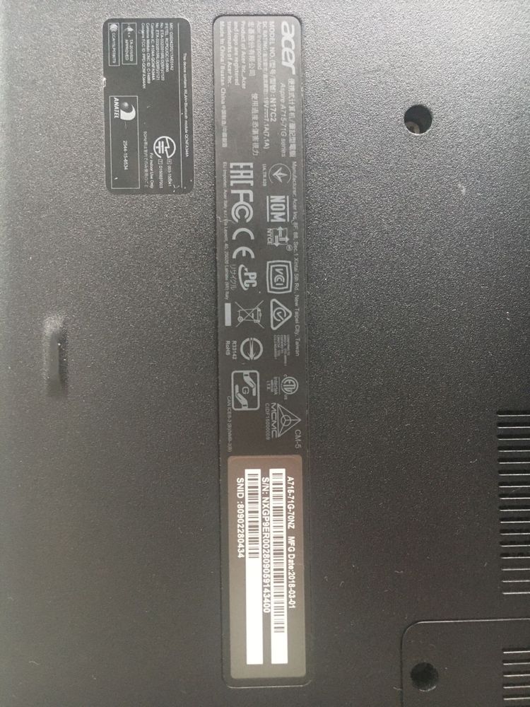 Продаю Acer Aspire A715-71G