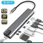 Скидка! Type c hub, 8 in 1 ,hdmi / Lan /usb 3.0/macbook ,samsung s 8/9
