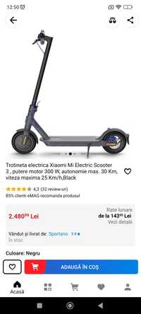 Trotineta electrica Xiaomi Mi Electric Scooter 3