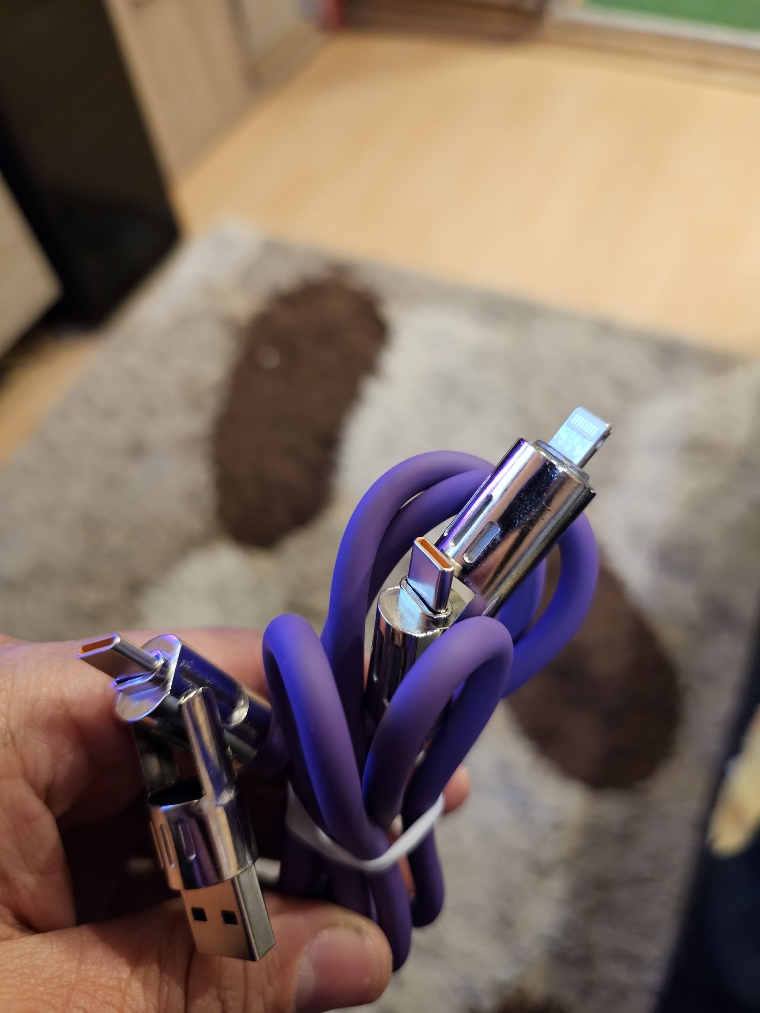 Cablu USB 4in1 foarte rezistent