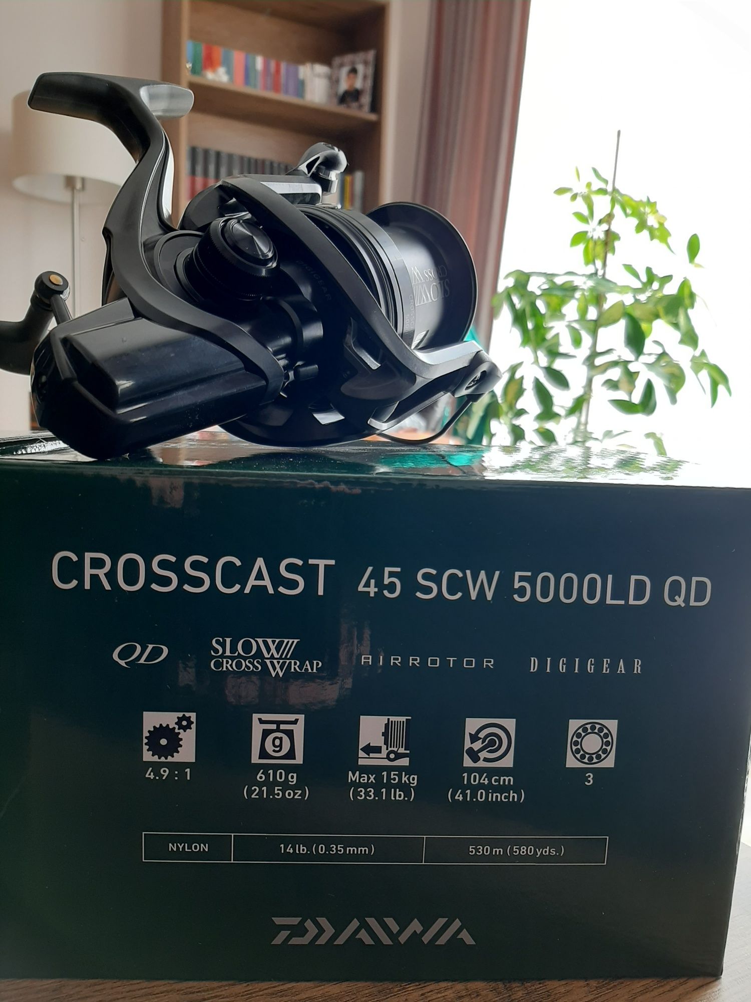 Mulinete crap Daiwa Crosscast 45SCW 5000 LD QD, 500m-0.35mm, NOI