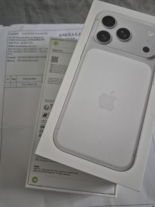 Iphone 17 Pro 256gb - Sigilat - Liber de rețea -SILVER -Acte achizitie