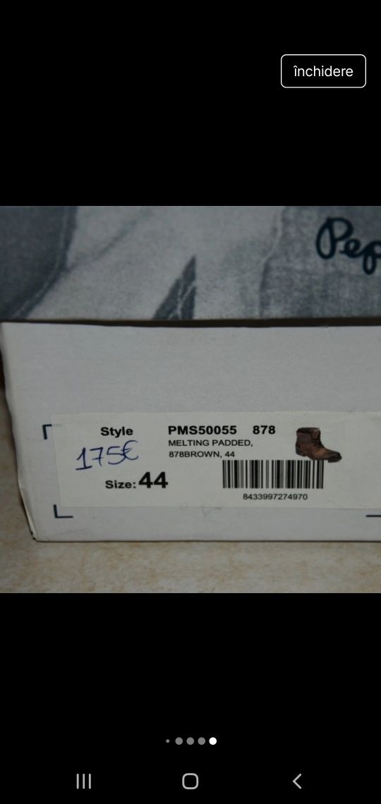 Ghete Pepe jeans originale din piele noi 44