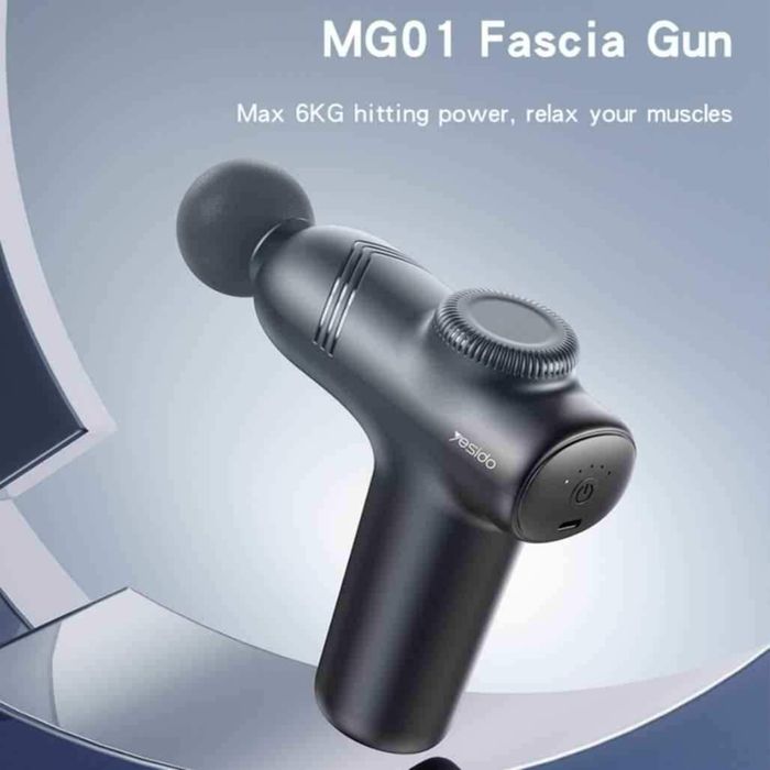 Массажный пистолет Yesido MG01 – компактный массажер с 5 режимами
