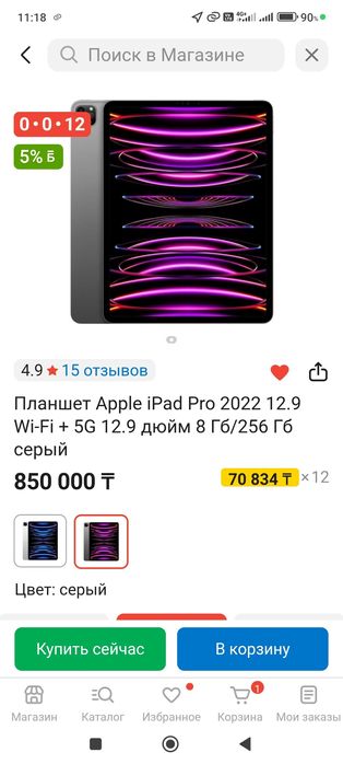 Apple Ipad Pro 12.9 WiFi+5G 8/256G + Stilus 2G