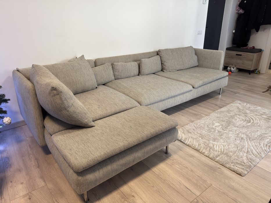 Canapea fixa 290 cm 100 cm adancime plus 150 cm pe colt