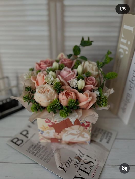 Букеты цветов из мыла!