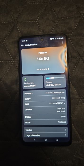 Realme 14x 6+8RAM/ 128GB ROM