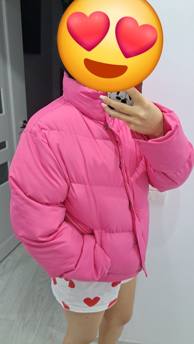 Geaca dama roz noua
