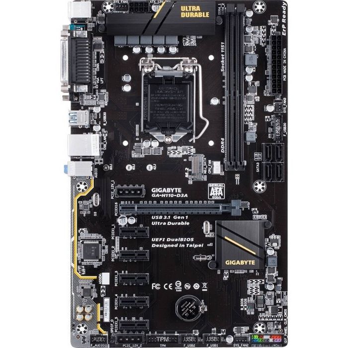 Kit Placa de baza + Procesor i5 6500 GIGABYTE GA-H110-D3A, DDR4,