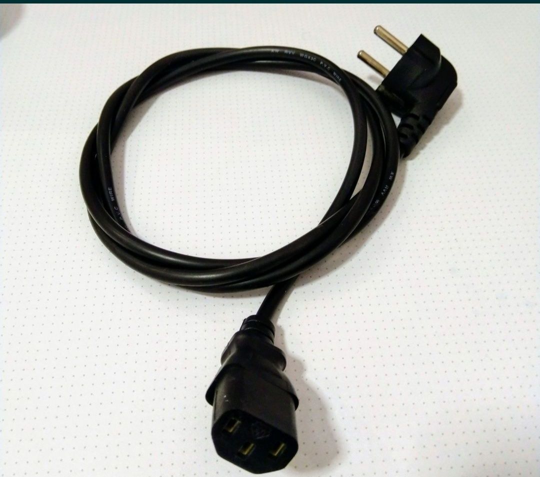 Cablu alimentare calculator / PC, monitor, imprimanta + cablu VGA