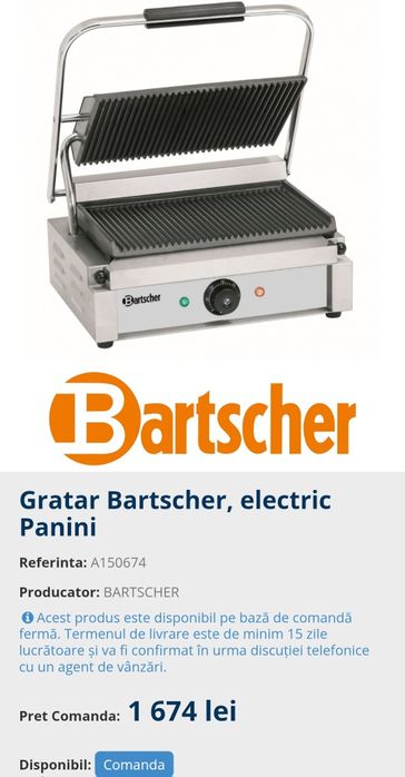 Grătar Electric Profesional Bartscher !