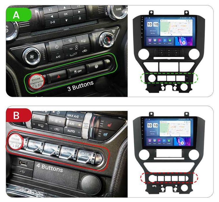 Navigatie Ford Mustang din 2015 - 2021 , Garantie 2GB 4GB 8GB RAM