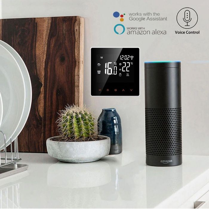 Termostat incalzire pardosea wi-fi programabil Google Home, Alexa