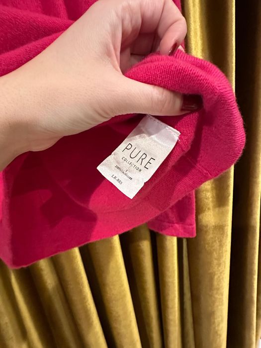 Pure Collection pulover cașmir pur roz fucsia mărime S