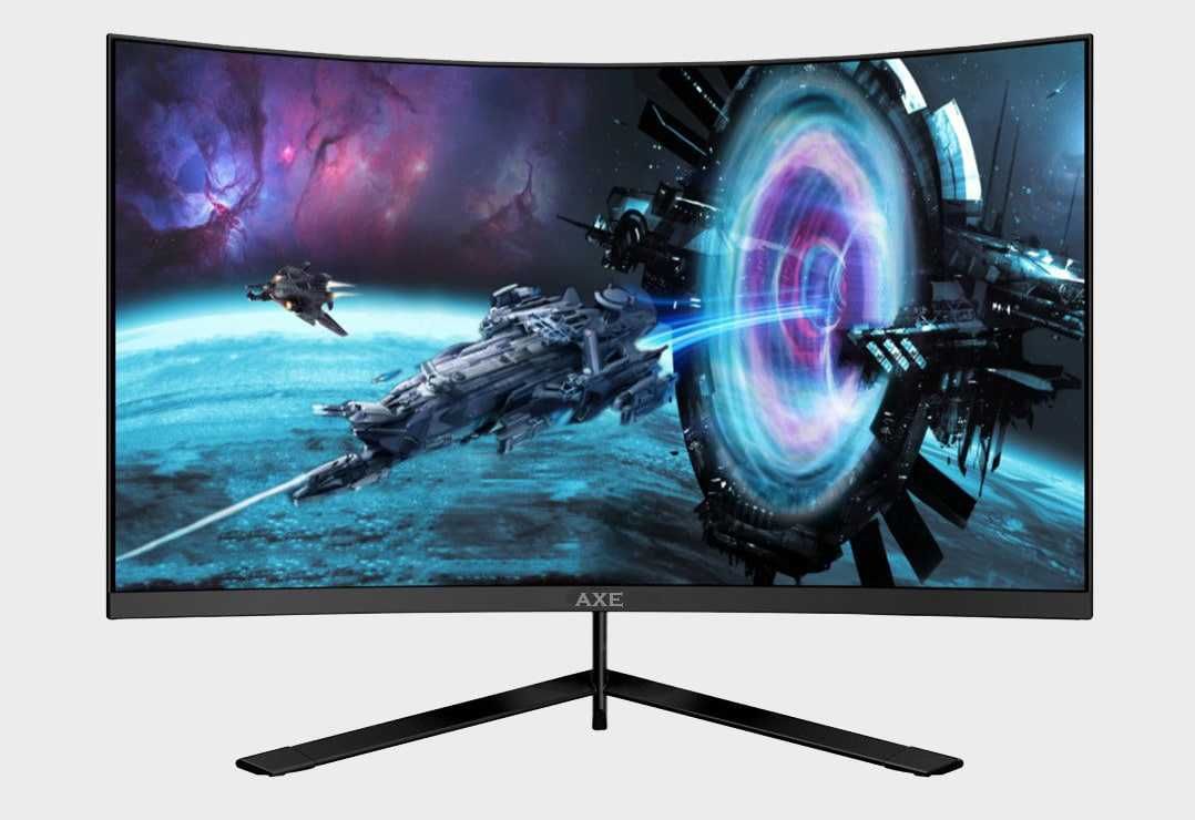 Компьютер c согнутый игровой монитором 27''