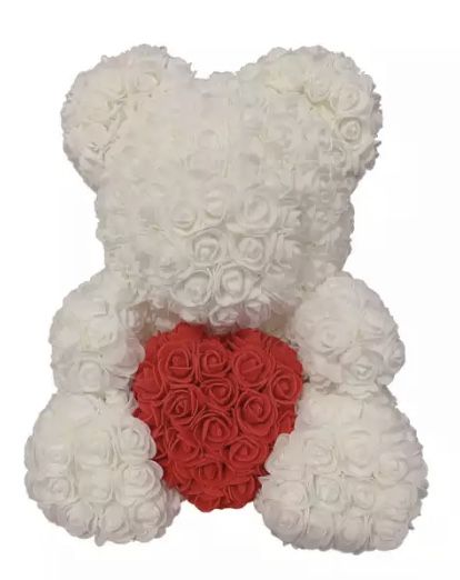 Cadou Valentines Day urdulet din trandafiri de spuma 40 cm