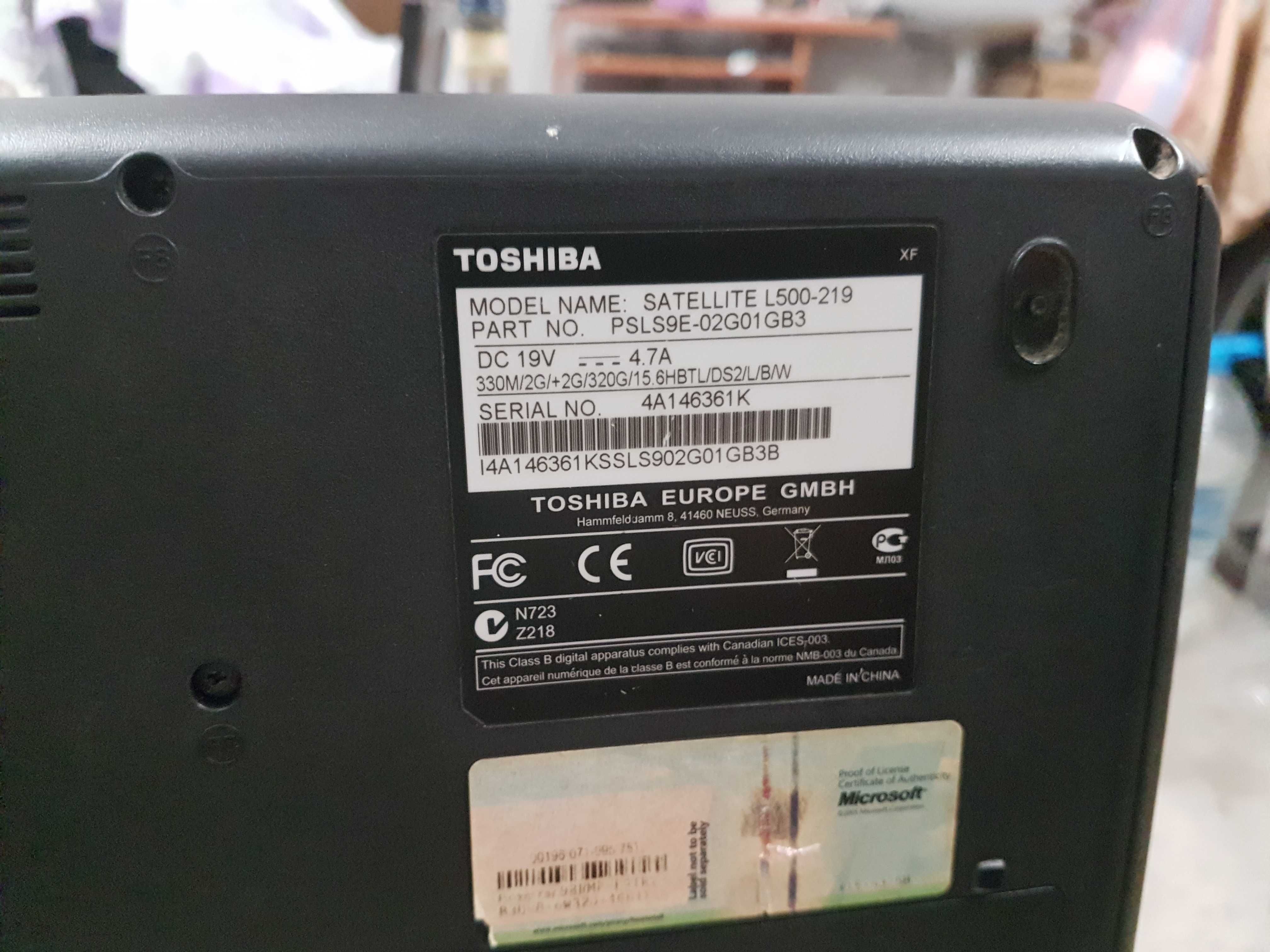 Toshiba satelite L500-219 за части