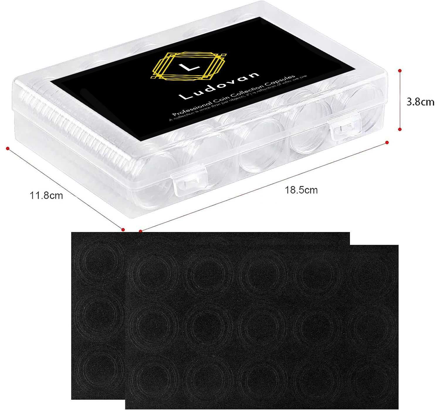 2 seturi Capsule monede cu dimensiunea de 18/20/22/25/27/30/39/41 mm