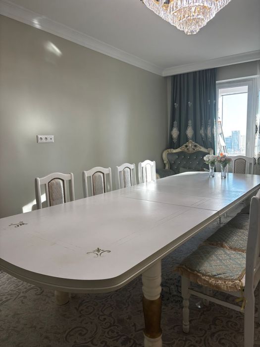 Улкен стол трансформер 3,5 метр 4,5 метр 12 стул