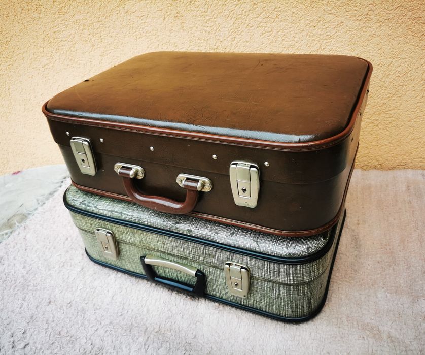 geamantan vintage, valiza veche bagaj recuzita cufar retro comunism