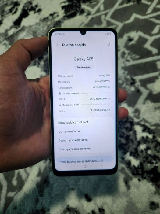 Samsung A05 128 Gb sroshni