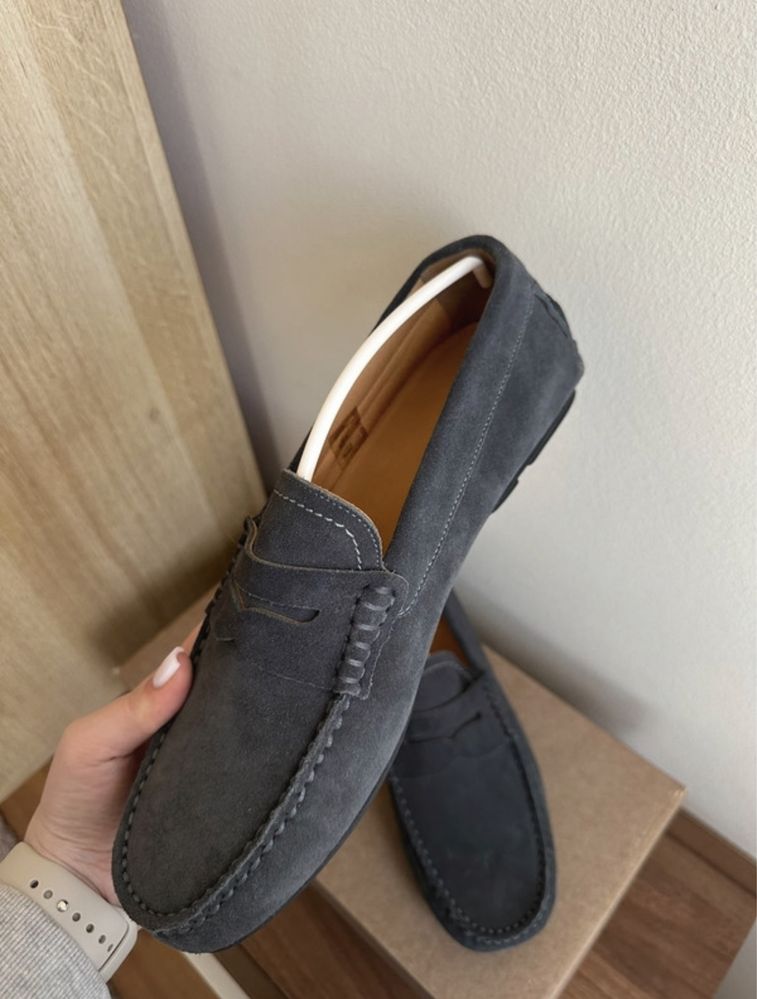 Mocasini Denis din piele intoarsa, barbati, marimea 41