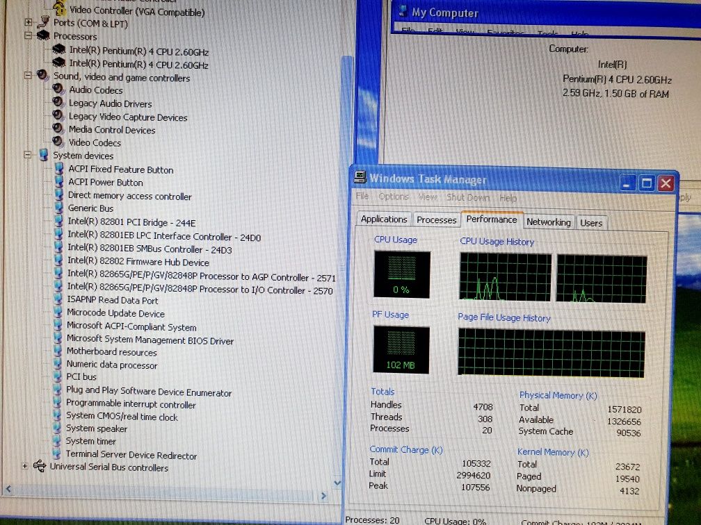 Calculator PC Pentium 4 dual core 2.6Mhz 1,5Gb DDR1 40Gb hdd licenta