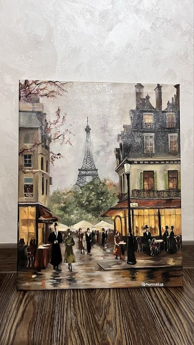 Картина 50х60 «Париж» ручная работа