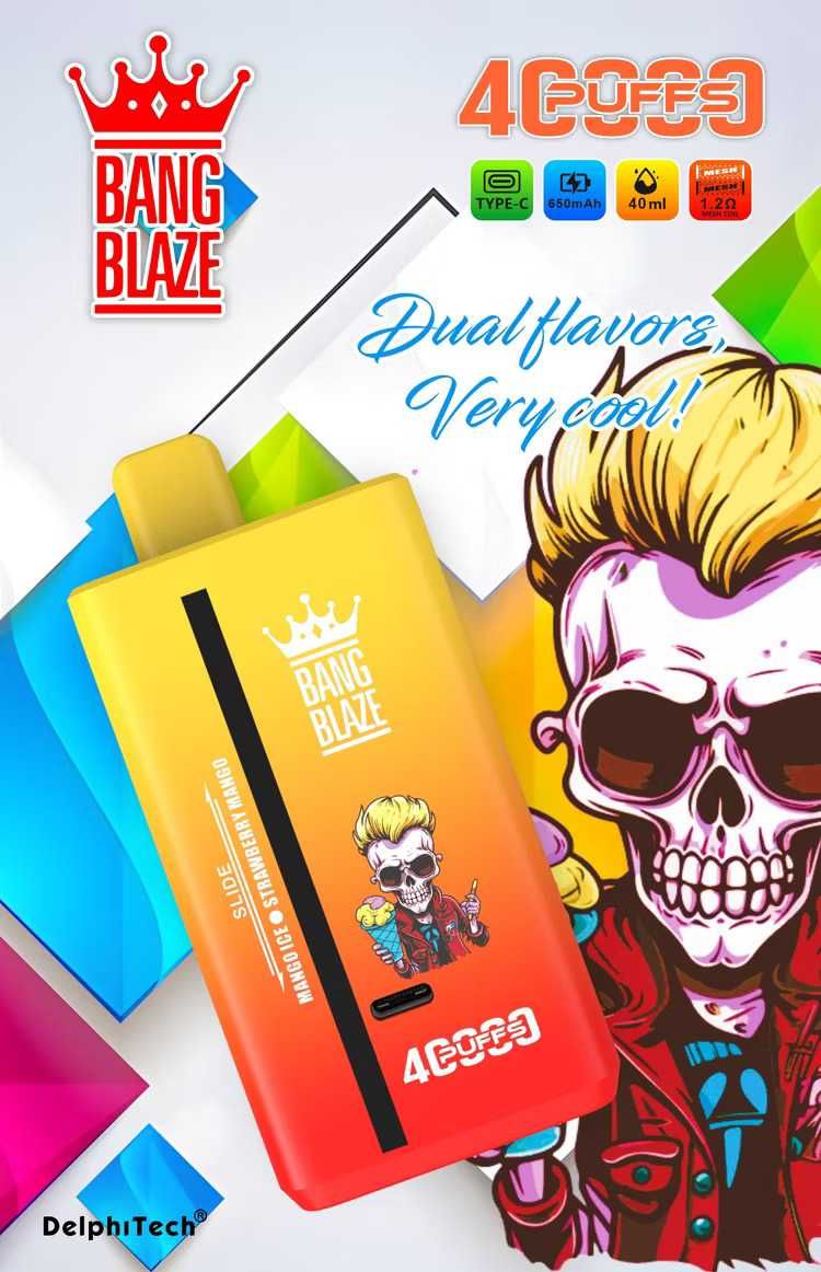 Vape Bang Blaze 40000 Puffs 2 Arome Reîncărcabil Model 2025