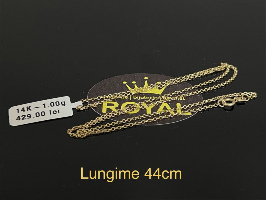 Bijuteria Royal CB : Lănțișor aur unisex 1,00gr