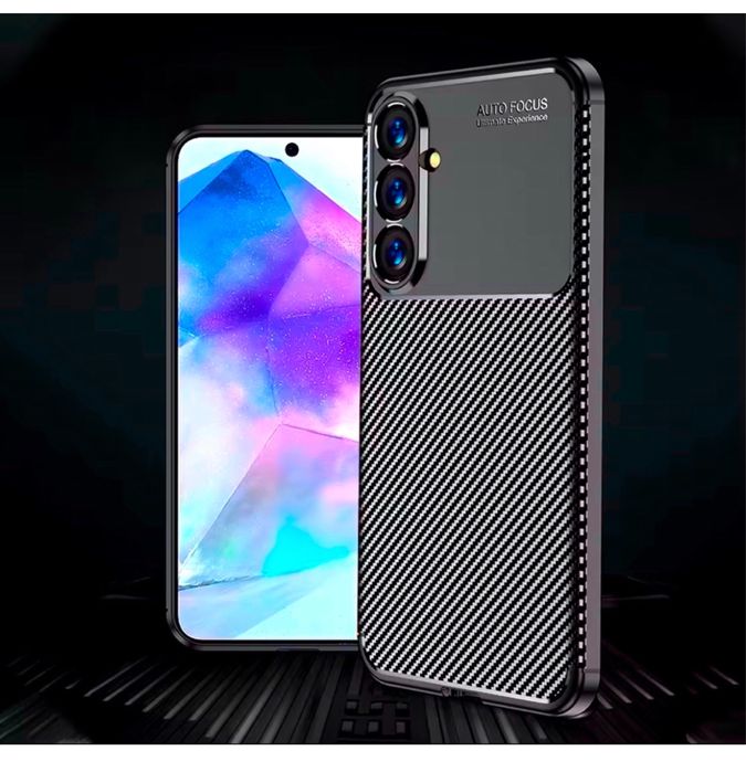 Samsung S21/S22/S23/S24/S25/Plus/Ultra Case Husa Autofocus Carbon Sili