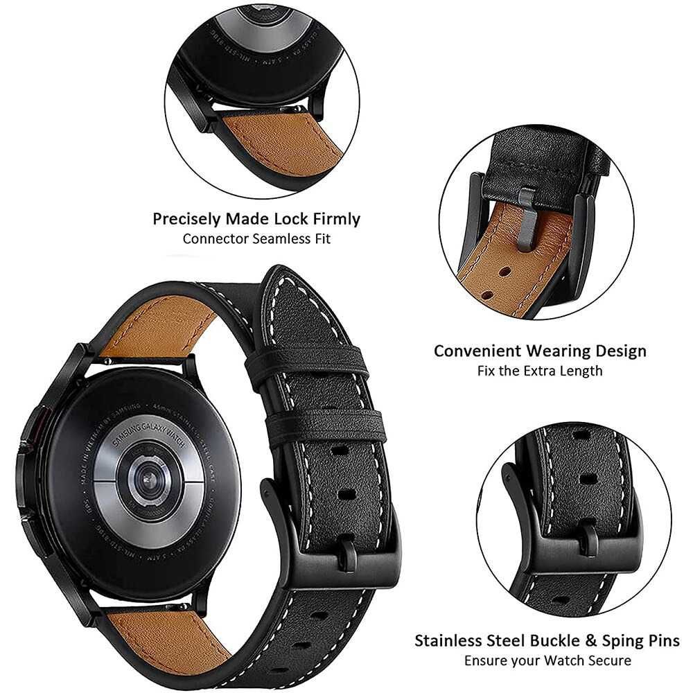Curea 22mm metalica + piele Samsung Galaxy Watch Active 2 Watch 42mm 3