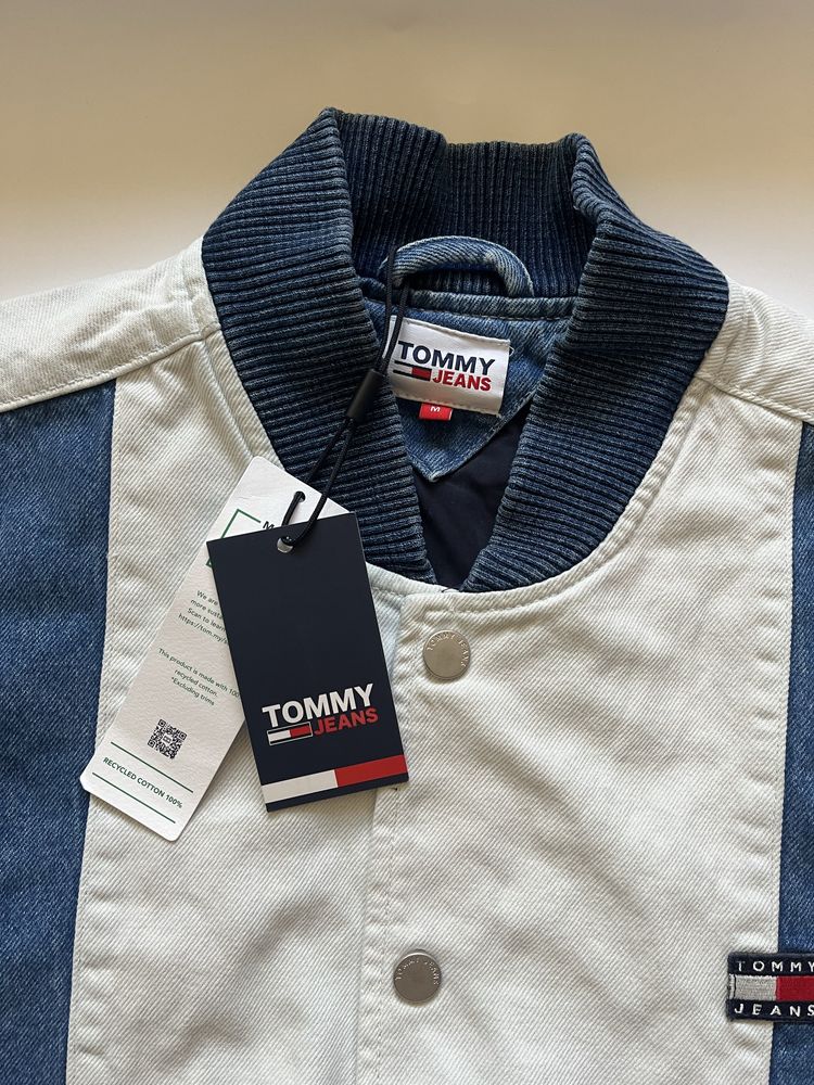 Tommy Jeans : НОВО Bomber Denim Jacket Oversized M/Л Оригинал