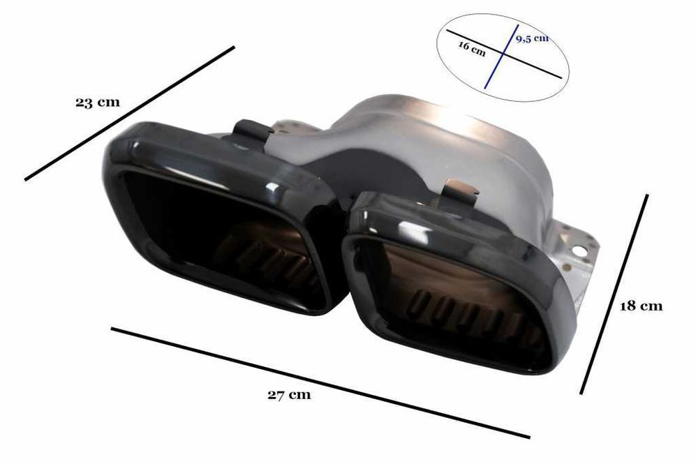 Ornamente tobe Mercedes C-Class W205 S205 C205 A205 (2019-up) Negru