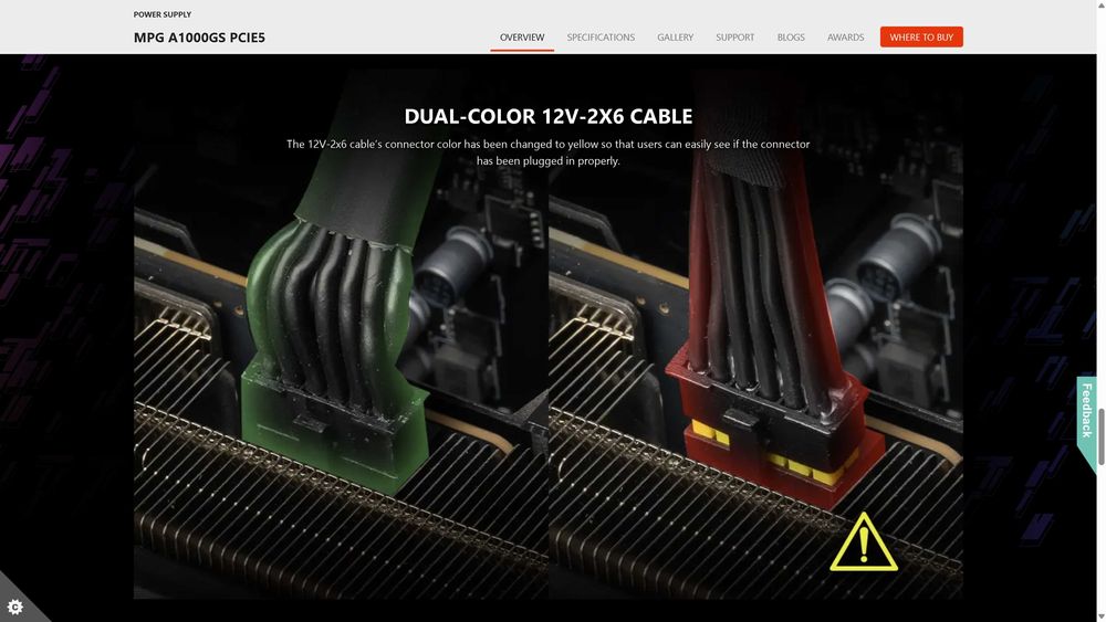 Новый блок питания MSI MPG A1000GS PCIE5 1000W. 80 Plus Gold, ATX 3.1