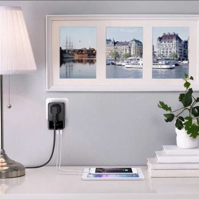 Priza Schuko cu 4xUSB cu incarcare rapida