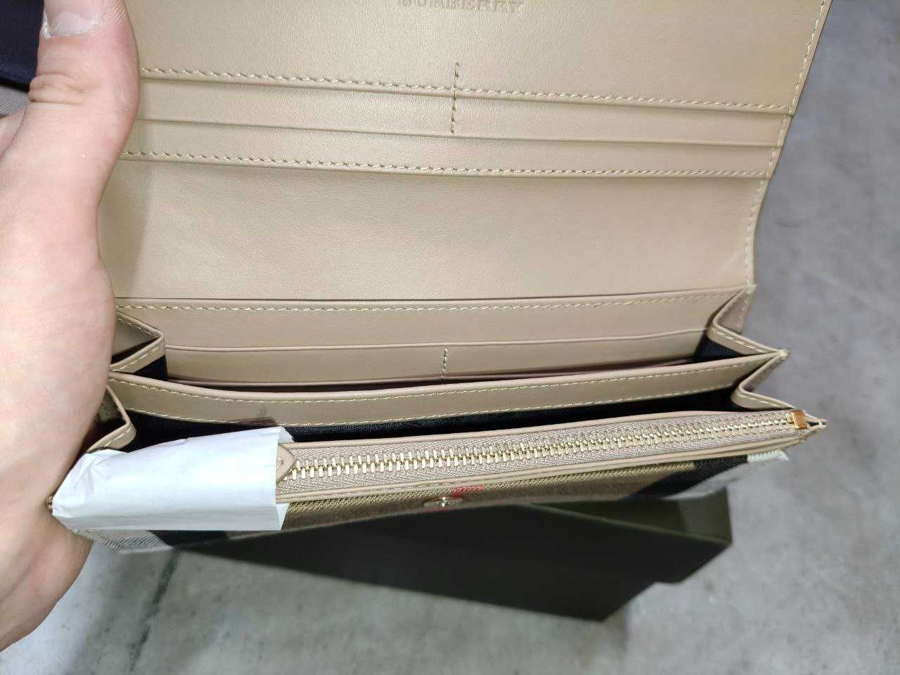 Portofel Burberry Porter Continental | Piele & House Check | Nou