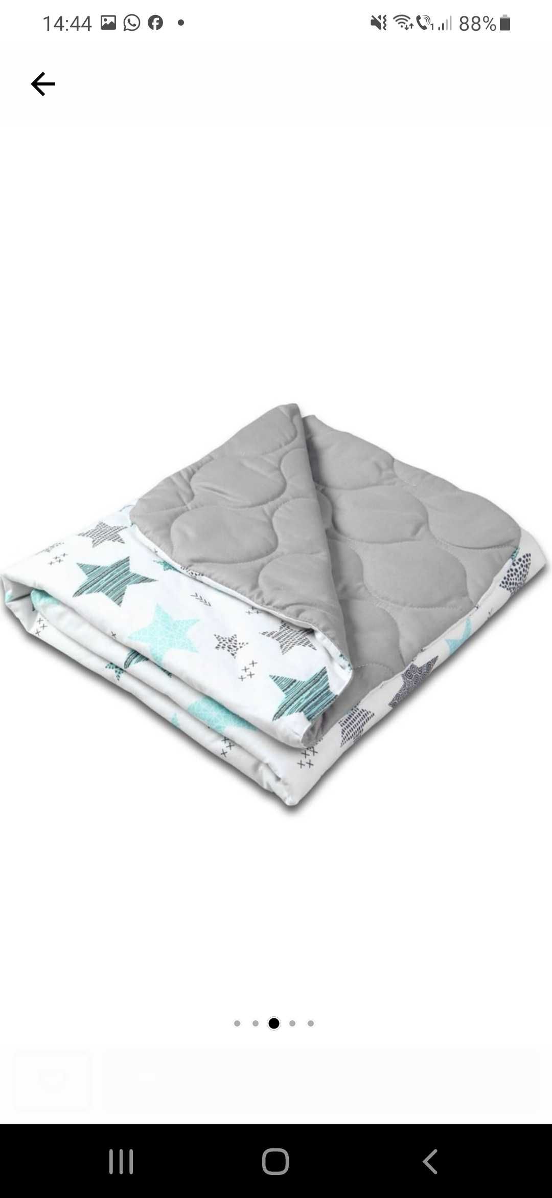 Vand set lenjerie matlasata 5 piese Kidizi All Mint Stars