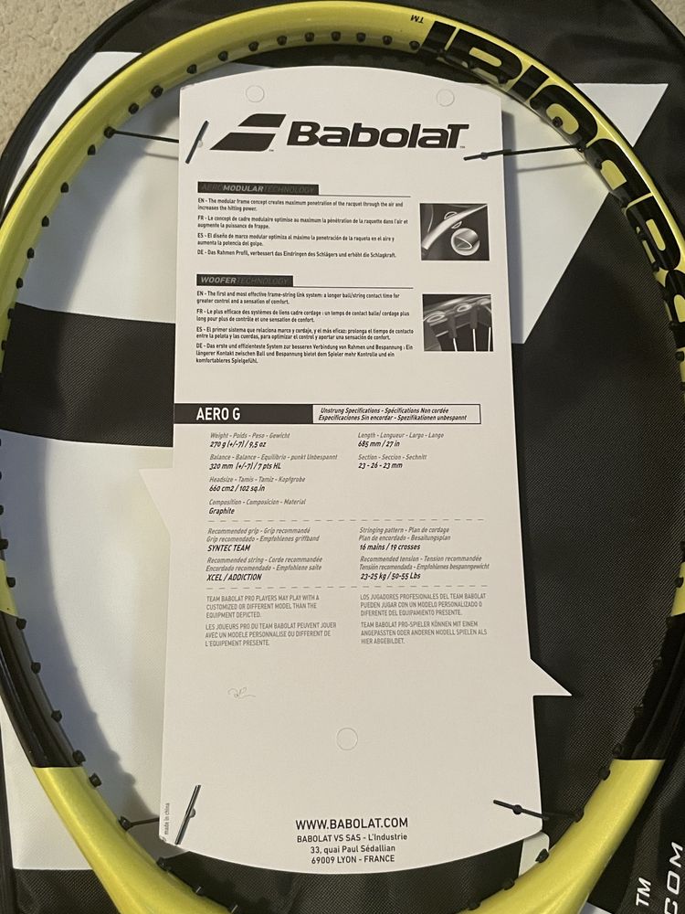 Racheta noua Babolat Pure Aero G 270g