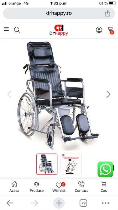 Vand scaun pentru persoane cu handicap