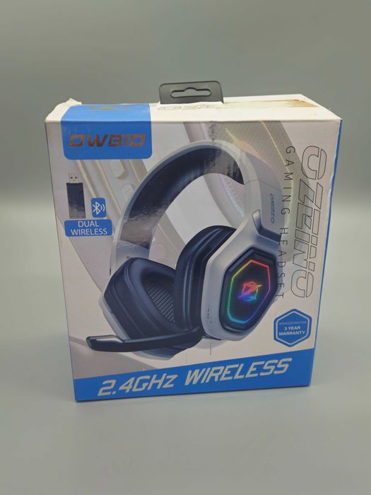 Ozeino безжични геймърски слушалки 2.4GHz + Bluetooth,mic,LED,USB-A/-C
