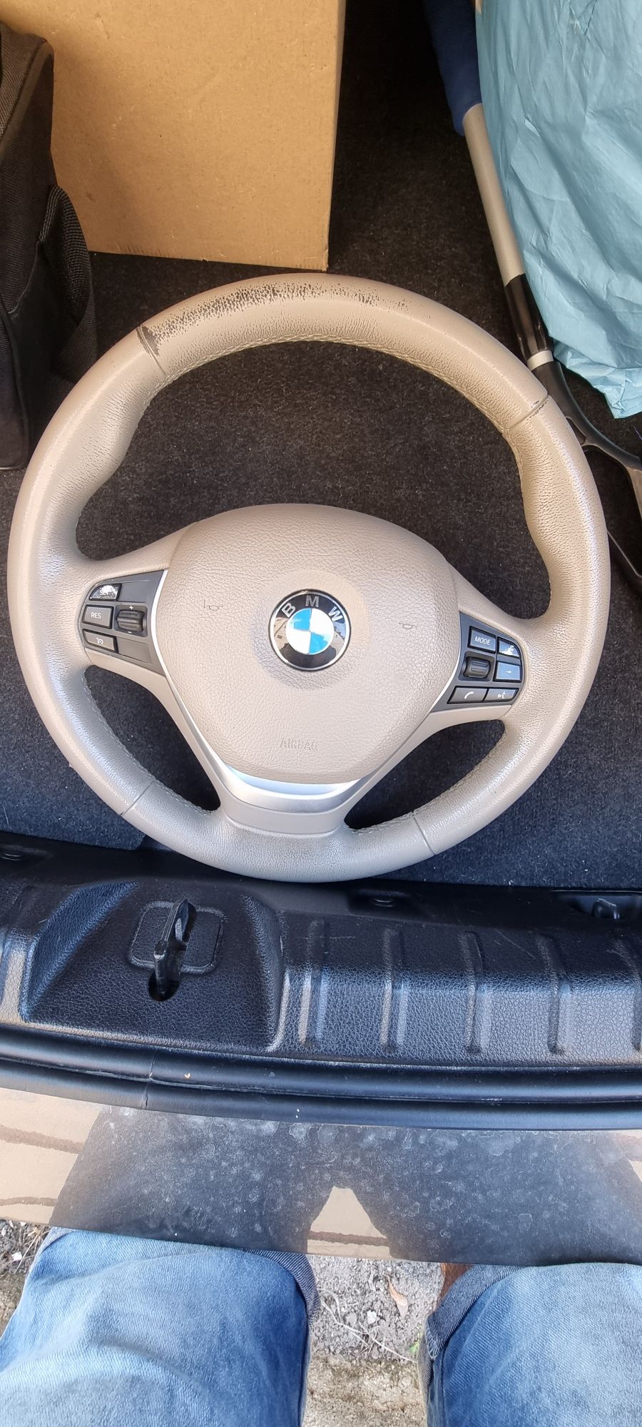 Volan crem bmw f30 + airbag + comenzi