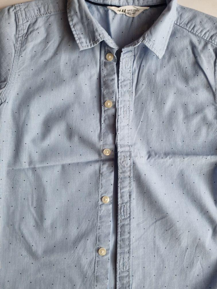 Детски къси дънки Next & риза с къс ръкав H&M, 122 см.