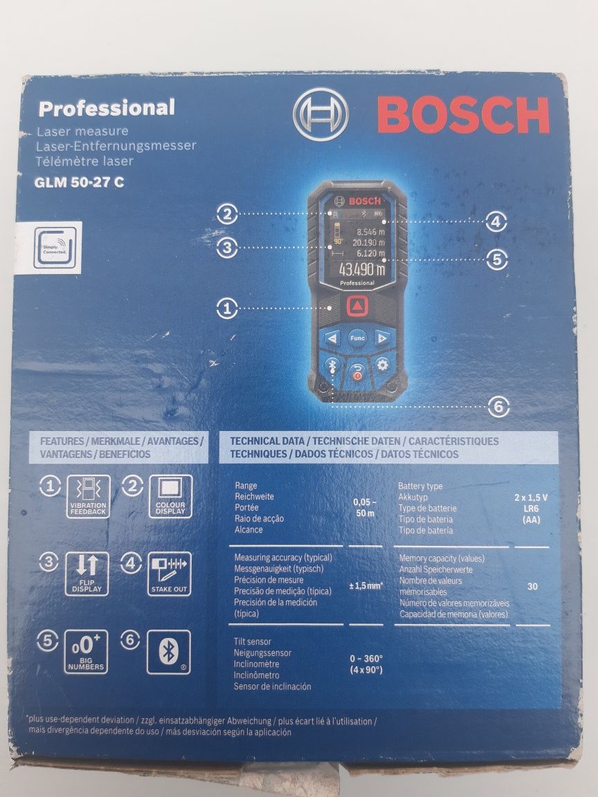 Telemetru cu laser Bosch Profesional GLM 50-27 C