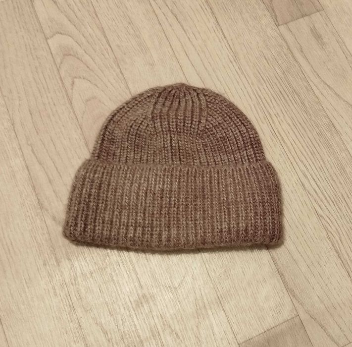 вязаная теплая шапка бинни унисекс