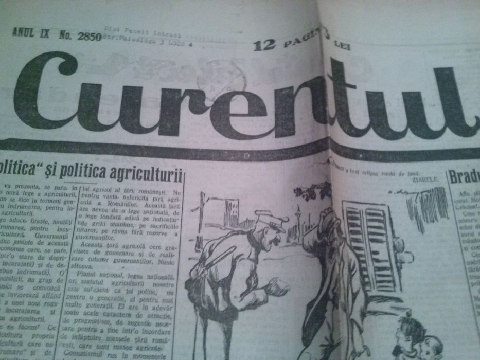 Panait Istrati ,ziare cu numele destinatarului .Difuzarea presei.